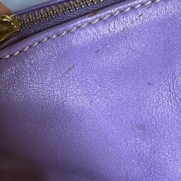 EUC Dooney & Bourke Dillon Double Pocket Satchel Crossbody in Lavender. - Picture 5 of 13